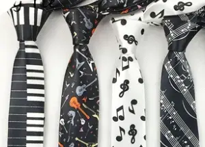 Sevdikleriniz için şahane Notalı Müzik Temalı Kravatlar