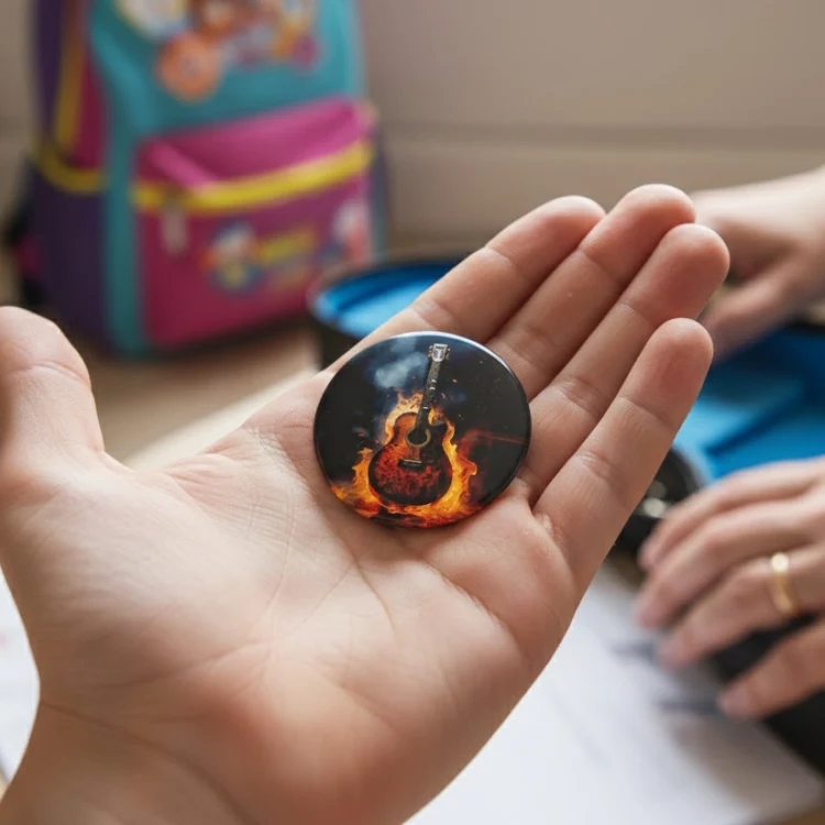 Alevlenen Akorlar Gitar Magnet, Gitar Rozet ve Anahtarlık