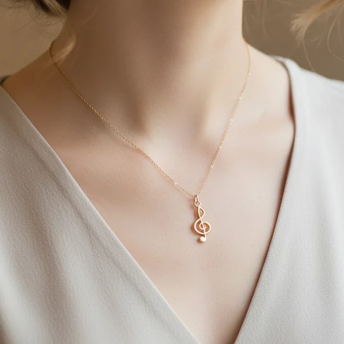 Zarif Sol Anahtarı Kolye