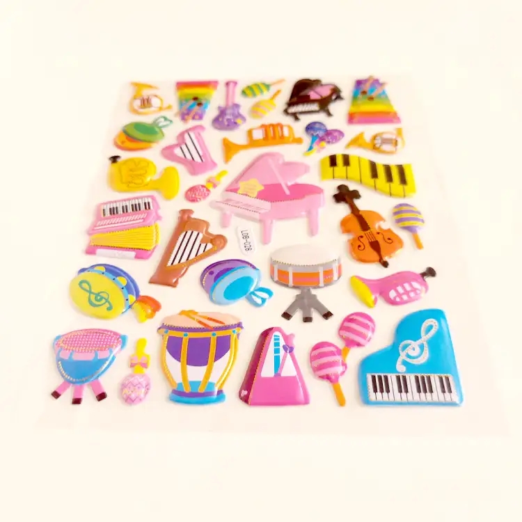 Büyük Müzik Aletleri Sticker Seti