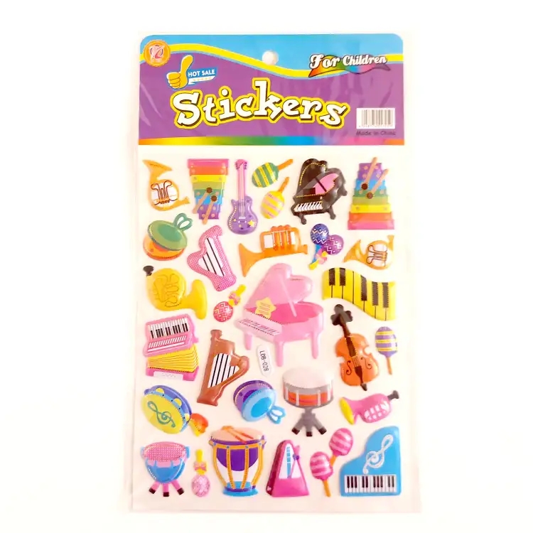 Büyük Müzik Aletleri Sticker Seti