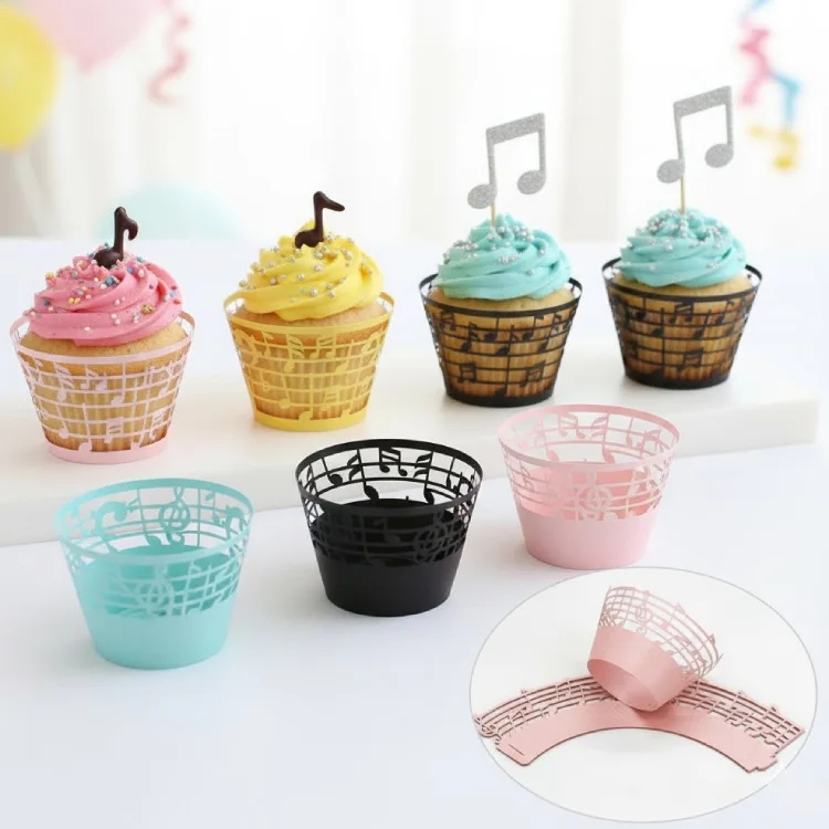 Notalı Cupcake Kenar Süsü