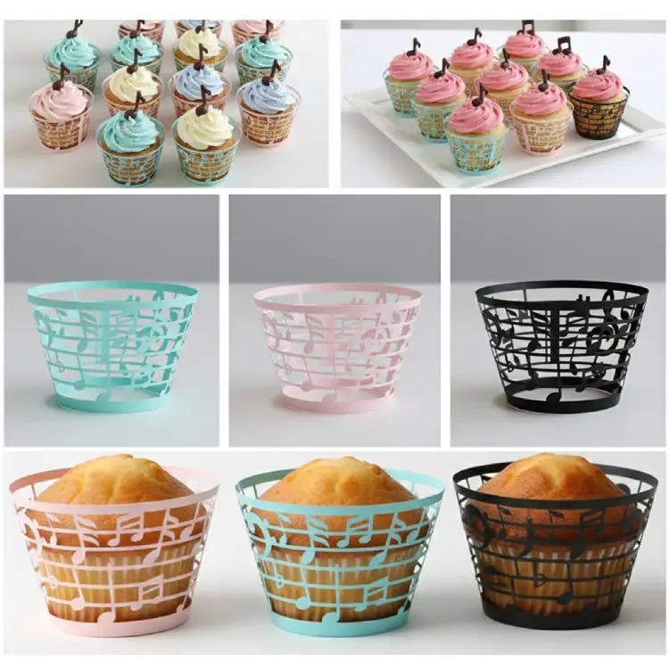 Notalı Cupcake Kenar Süsü