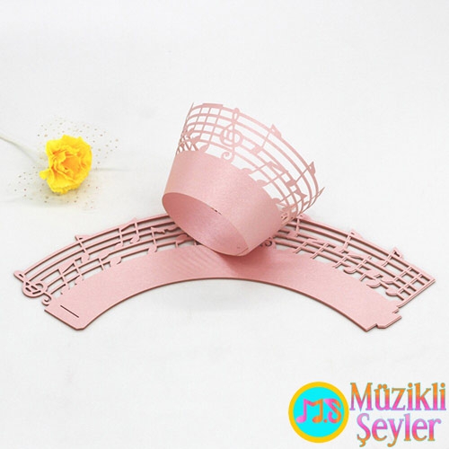 Notalı Cupcake Kenar Süsü