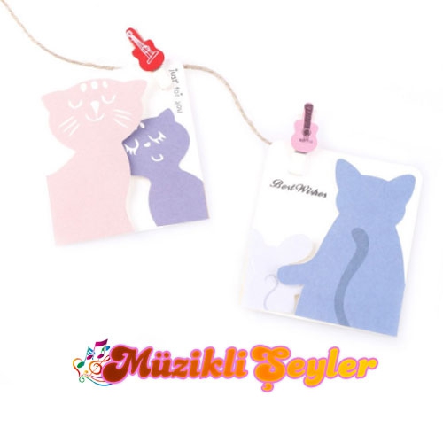 Dekoratif Ahşap Gitar Mandal Seti - 12’li Paket