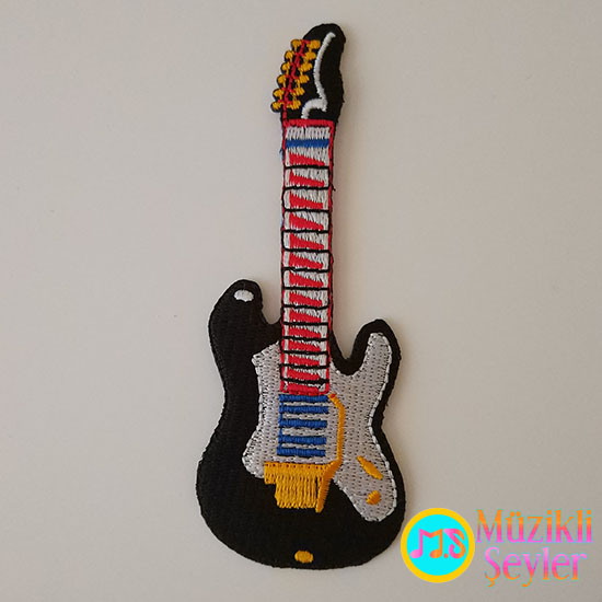 Ütü ile yapışan Elektro Gitar Arma Patch Yama