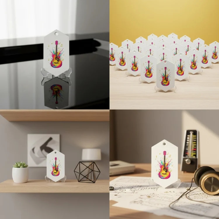 Gitar Figürlü Dekoratif Masa Üstü Obje