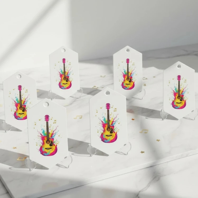 Gitar Figürlü Dekoratif Masa Üstü Obje