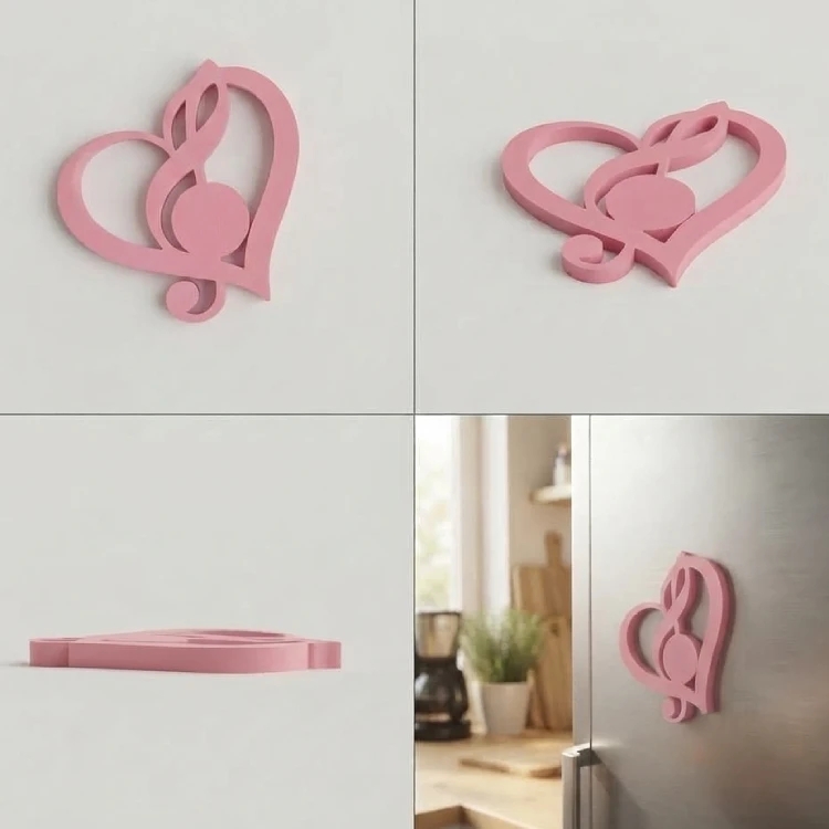 Sol Anahtarı Kalp Magnet