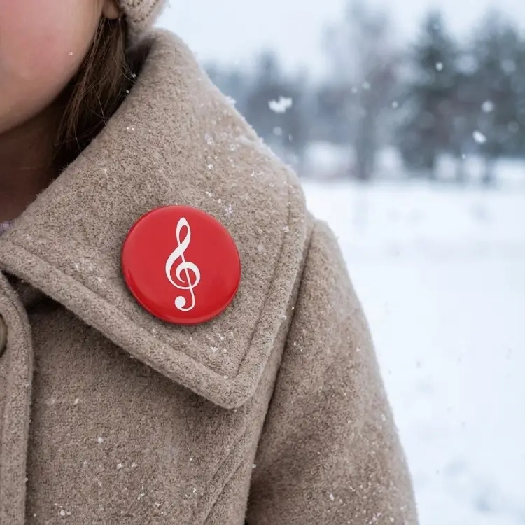 Renkli Sol Anahtarı iğneli Rozet