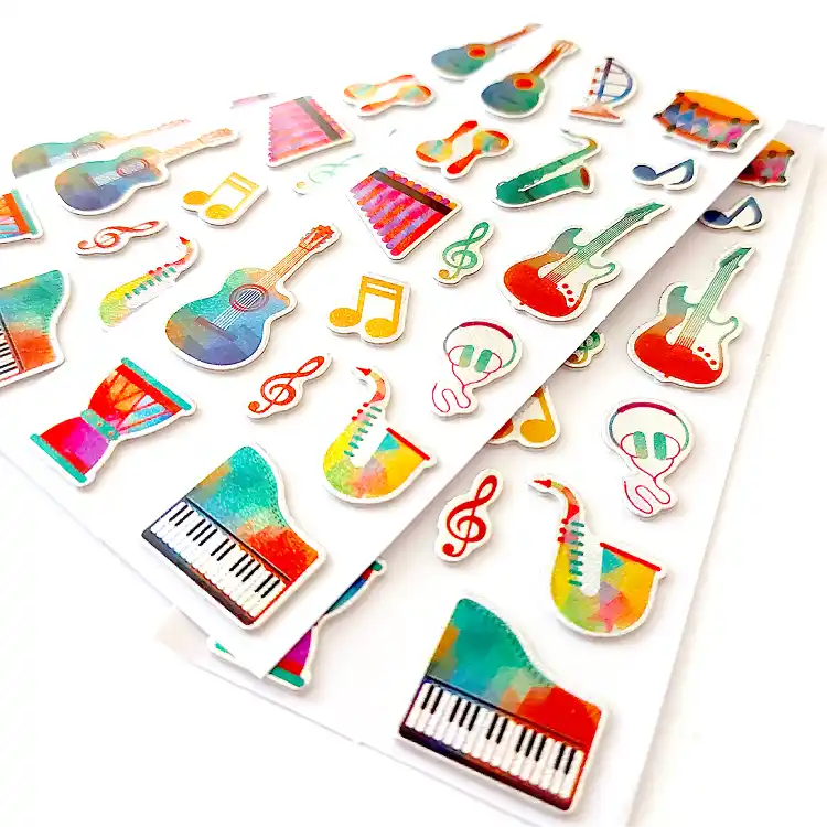 20’li%20Müzik%20Aletleri%20ve%20Notalı%20Sticker%20Seti