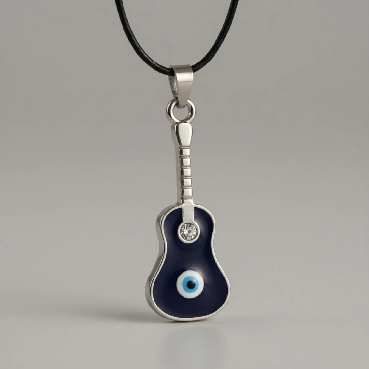 Nazar Boncuklu Gitar Kolye