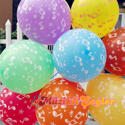 Notalı Rengarenk Balonlar - 4’LÜ PAKET