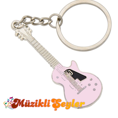 Müzikli Anahtarlık – Pembe Gitar anahtarlık