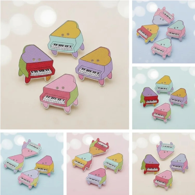 Rengarenk Piyano Düğmeler