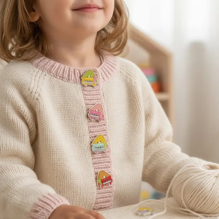 Rengarenk Piyano Düğmeler