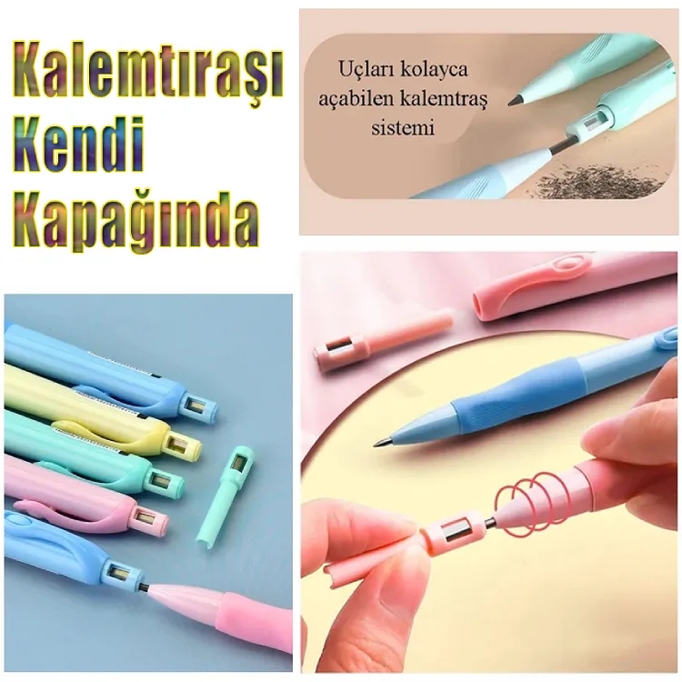 Renkli Notalı Mekanik Kurşun Kalemler