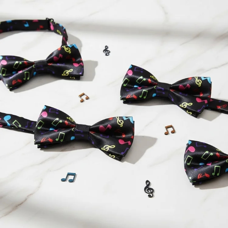 Müzikli, Renkli Notalı Papyon