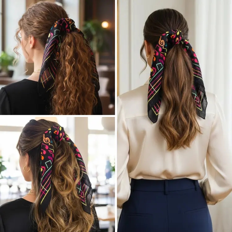 Renkli Notalı Fular