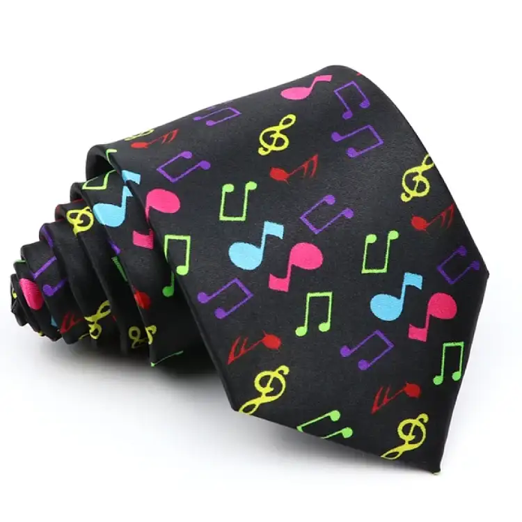 Renkli Notalardan Saten Kravat