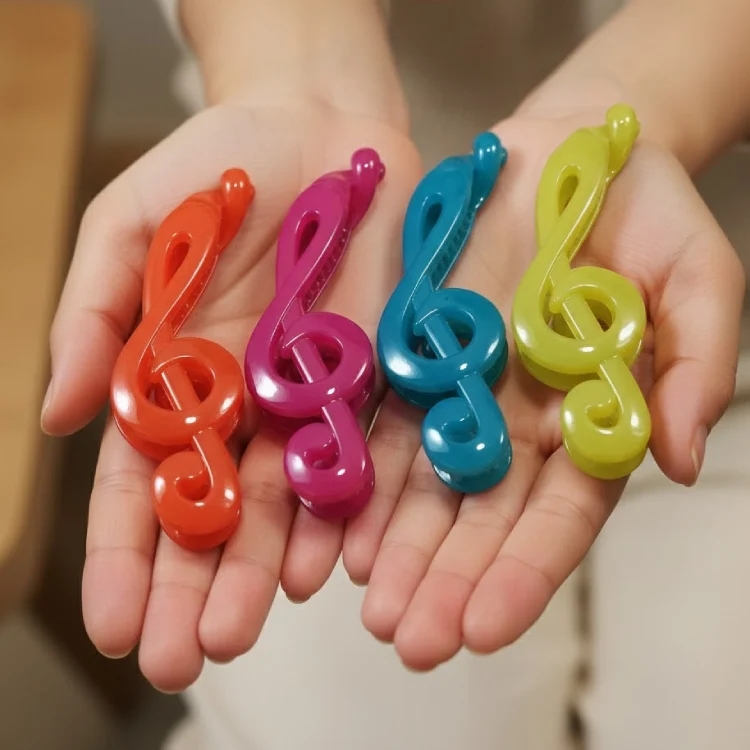 Parlak Sol Anahtarı Saç Tokası