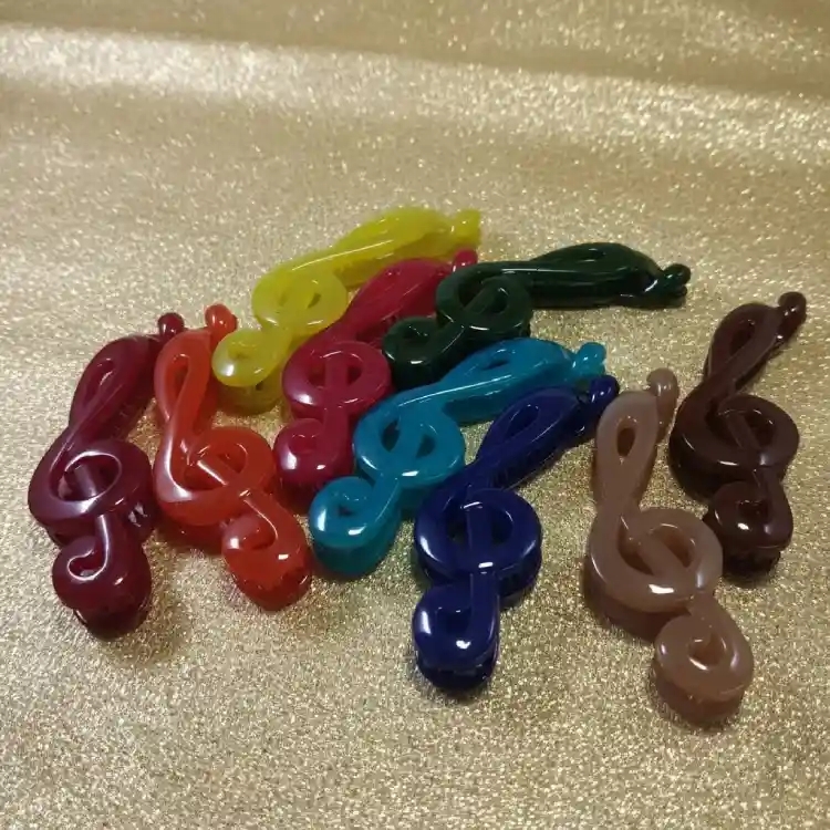 Parlak Sol Anahtarı Saç Tokası