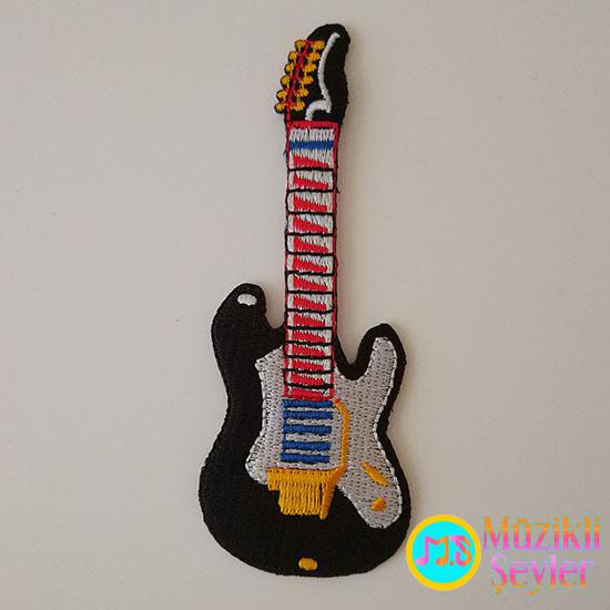 Ütü ile yapışan Elektro Gitar Arma Patch Yama