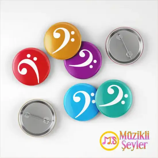 Renkli Fa Anahtarı Rozet