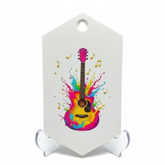 Gitar Figürlü Dekoratif Masa Üstü Obje