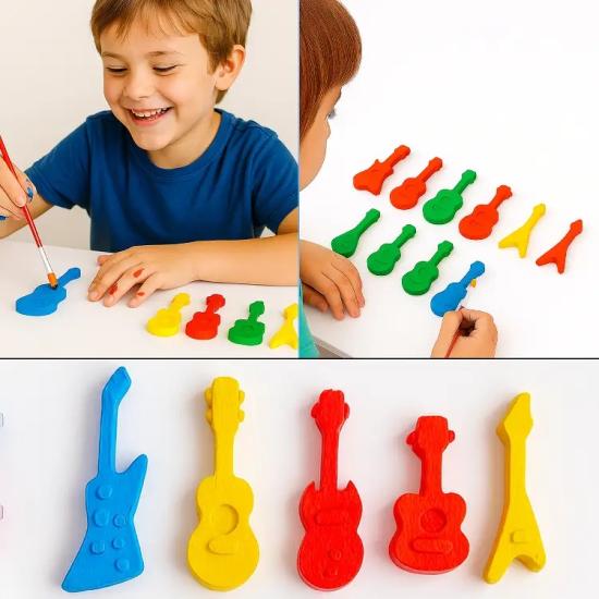 Gitarlar Taş Boyama Seti 