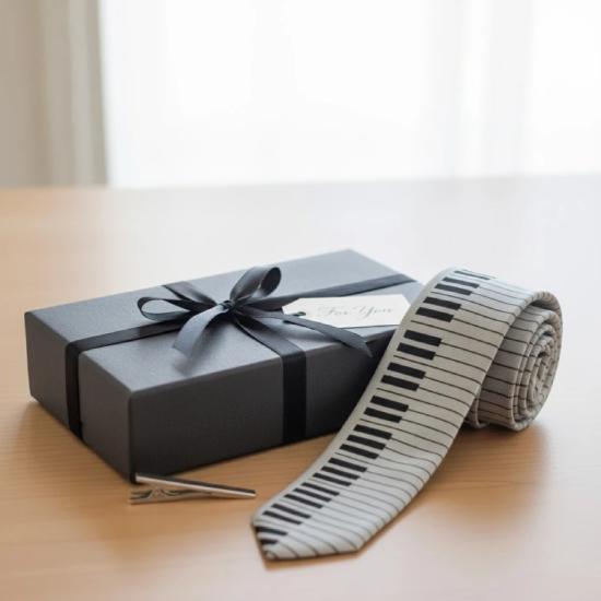 Gümüş Piyano Kravat