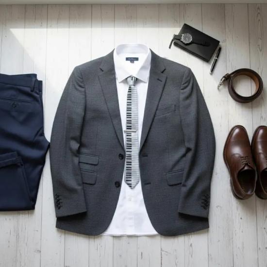 Gümüş Piyano Kravat