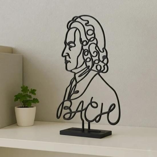 Johann Sebastian Bach Masa Üstü Obje – Sanatsal Dekorasyon
