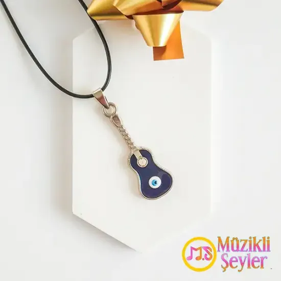 Nazar Boncuklu Gitar Kolye