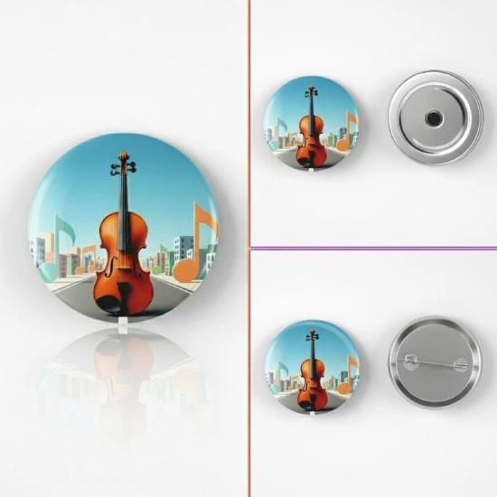 Notalı Keman Rozet ve Magnet