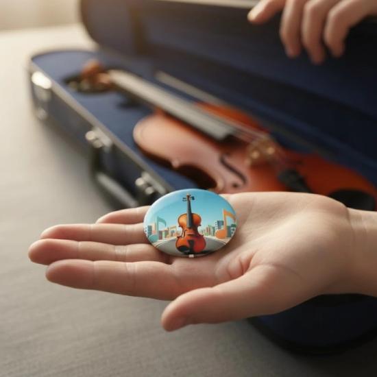 Notalı Keman Rozet ve Magnet