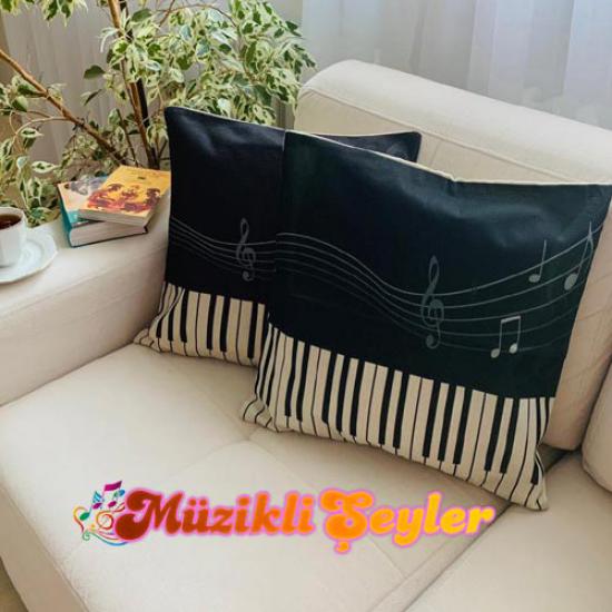 Piyano Dekoratif Yastık Kılıfı