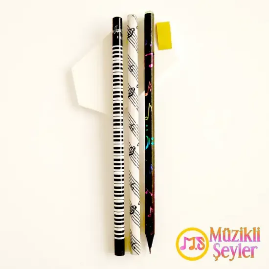 Notalı Piyanolu Kurşun Kalem Seti
