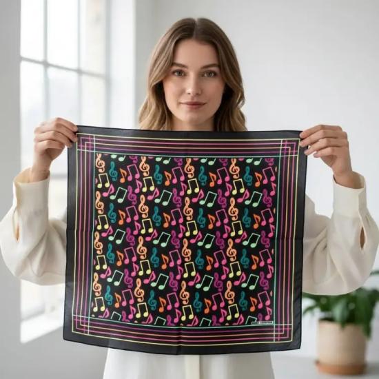 Renkli Notalı Fular