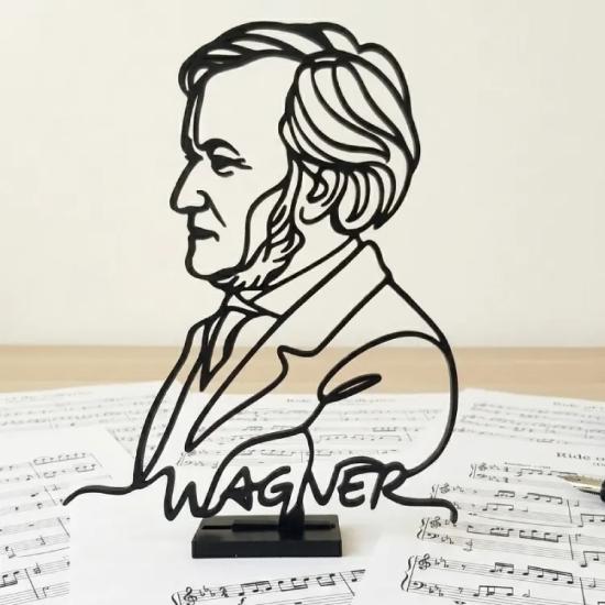 Richard Wagner Siluet Obje – Sanatsal Masa Üstü Dekorasyon