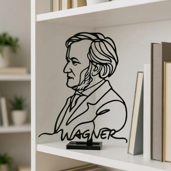 Richard Wagner Siluet Obje – Sanatsal Masa Üstü Dekorasyon