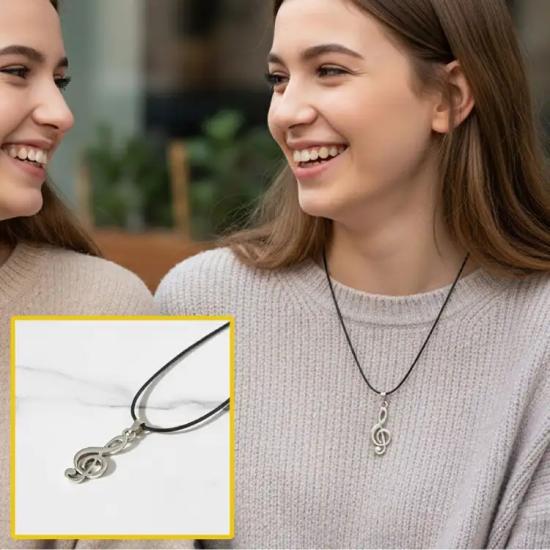 Şık Metal Gövdeli Sol Anahtarı Kolye