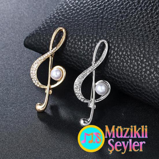 Taşlı Sol Anahtarı Broşlar