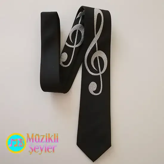 Siyah Sol Anahtarı Kravat
