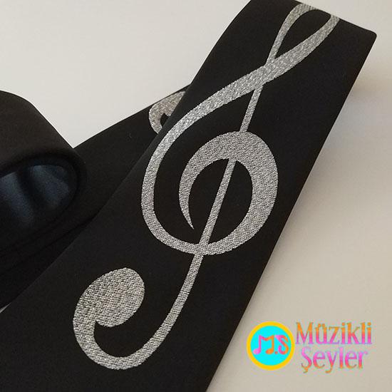 Siyah Sol Anahtarı Kravat