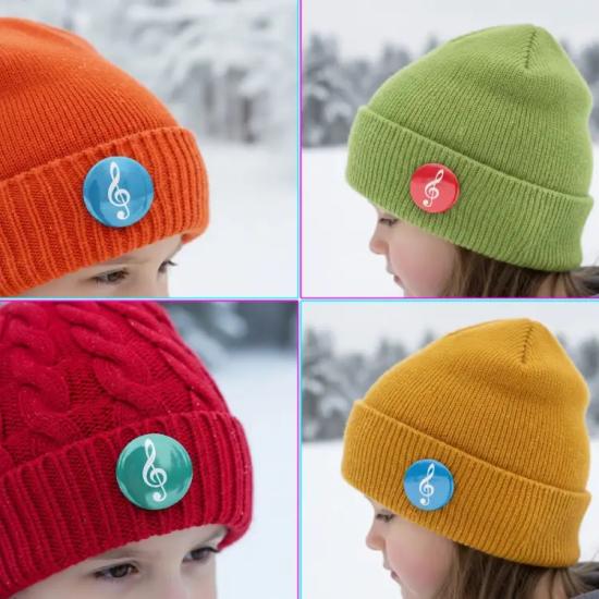 Renkli Sol Anahtarı iğneli Rozet