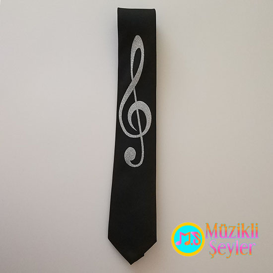 Siyah Sol Anahtarı Kravat