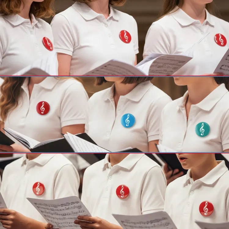 Renkli Sol Anahtarı iğneli Rozet