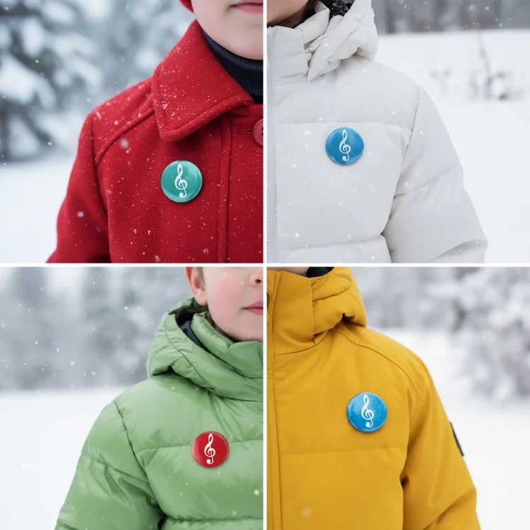 Renkli Sol Anahtarı iğneli Rozet