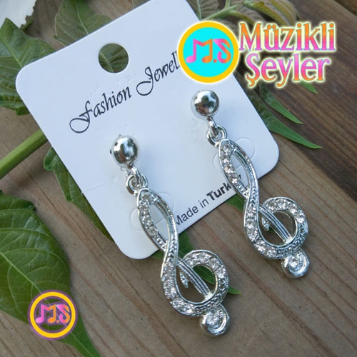 Taşlı,%20Zarif,%20Sol%20Anahtarı%20Küpeler